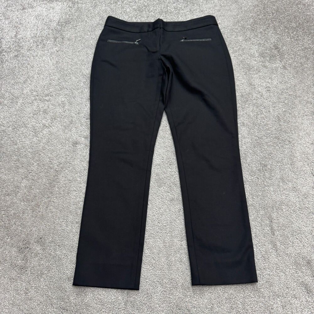 Club Monaco Mid Rise Ankle Trouser Pants Womens 4 Black Zip Pockets Career Work